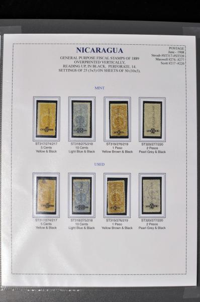 Lote 4063 - Sellos y sobres extranjeros - HR Harmer Inc. Venta 3032 Colección Bill Byerley de Nicaragua