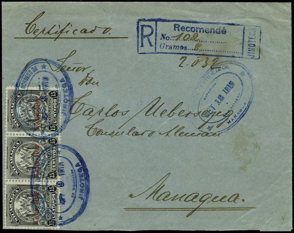 Lote 4070 - Sellos y sobres extranjeros - HR Harmer Inc. Venta 3032 Colección Bill Byerley de Nicaragua