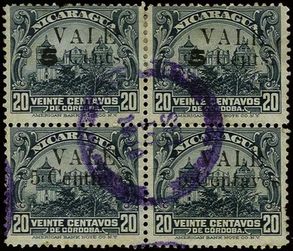 Lote 4104 - Sellos y sobres extranjeros - HR Harmer Inc. Venta 3032 Colección Bill Byerley de Nicaragua