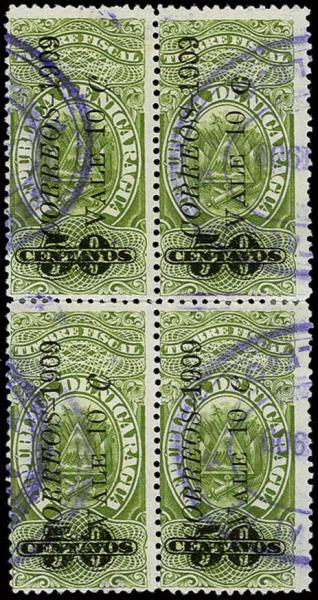 Lote 4066 - Sellos y sobres extranjeros - HR Harmer Inc. Venta 3032 Colección Bill Byerley de Nicaragua
