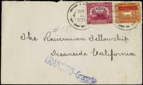 Lote 4113 - Sellos y sobres extranjeros - HR Harmer Inc. Venta 3032 Colección Bill Byerley de Nicaragua