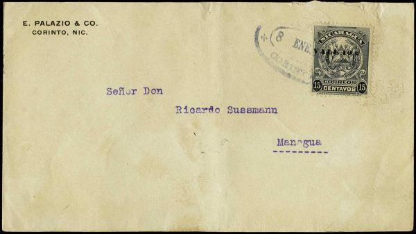 Lote 4071 - Sellos y sobres extranjeros - HR Harmer Inc. Venta 3032 Colección Bill Byerley de Nicaragua