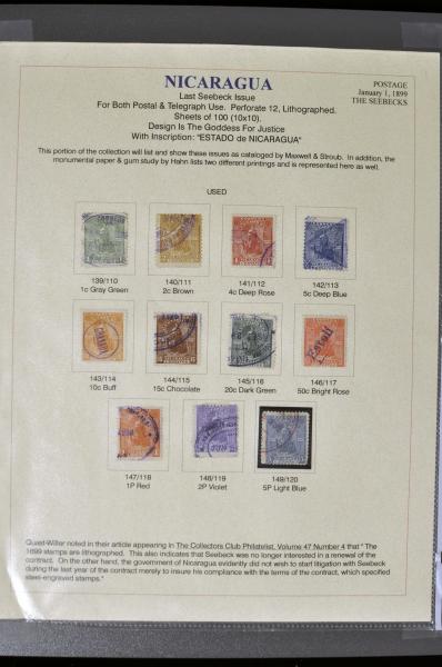 Lote 4053 - Sellos y sobres extranjeros - HR Harmer Inc. Venta 3032 Colección Bill Byerley de Nicaragua