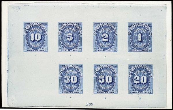 Lote 4124 - Sellos y sobres extranjeros - HR Harmer Inc. Venta 3032 Colección Bill Byerley de Nicaragua