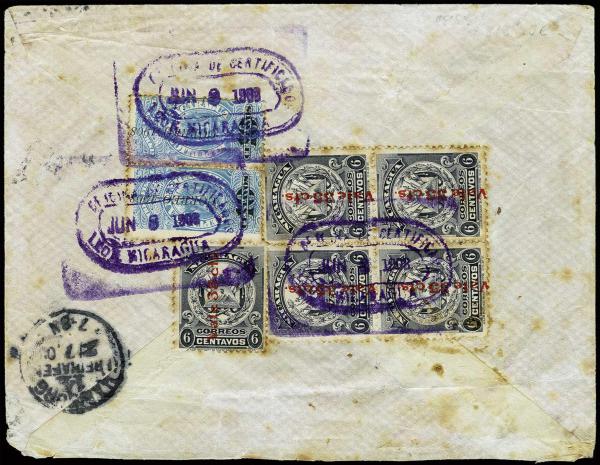 Lote 4061 - Sellos y sobres extranjeros - HR Harmer Inc. Venta 3032 Colección Bill Byerley de Nicaragua