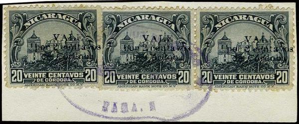 Lote 4103 - Sellos y sobres extranjeros - HR Harmer Inc. Venta 3032 Colección Bill Byerley de Nicaragua