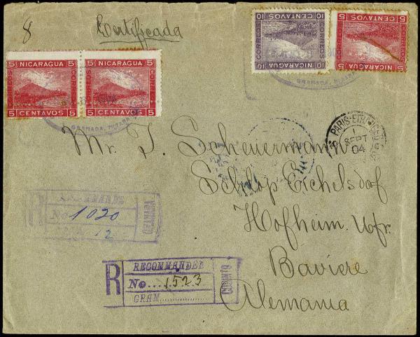 Lote 4059 - Sellos y sobres extranjeros - HR Harmer Inc. Venta 3032 Colección Bill Byerley de Nicaragua