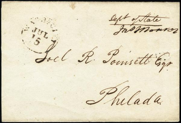 Lot 3289 - united states postal history Stampless Covers - Free Franks -  H. R. Harmer Inc United States and Worldwide Stamps, Covers, and Collections