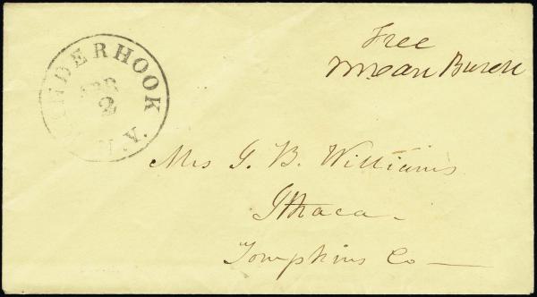 Lot 3294 - united states postal history Stampless Covers - Free Franks -  H. R. Harmer Inc United States and Worldwide Stamps, Covers, and Collections
