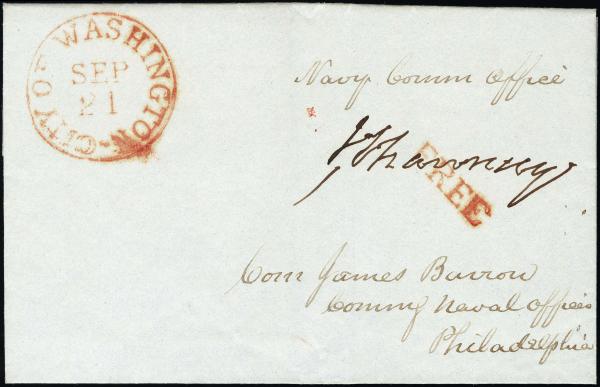 Lot 3313 - united states postal history Stampless Covers - Free Franks -  H. R. Harmer Inc United States and Worldwide Stamps, Covers, and Collections