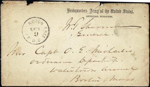 Lot 3327 - united states postal history Stampless Covers - Free Franks -  H. R. Harmer Inc United States and Worldwide Stamps, Covers, and Collections