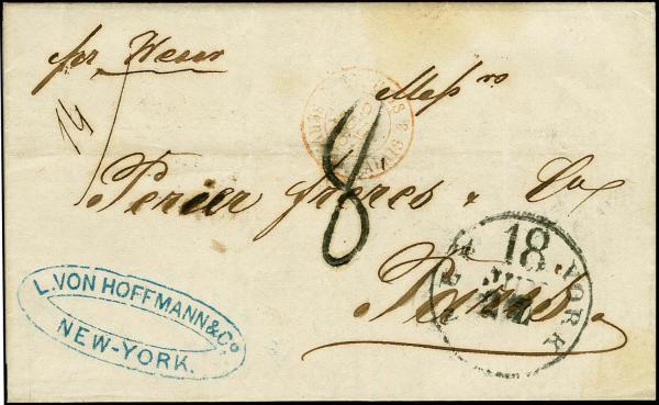 Lot 3342 - united states postal history Transatlantic Covers by Destination -  H. R. Harmer Inc United States and Worldwide Stamps, Covers, and Collections