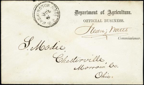 Lot 3330 - united states postal history Stampless Covers - Free Franks -  H. R. Harmer Inc United States and Worldwide Stamps, Covers, and Collections