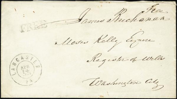 Lot 3301 - united states postal history Stampless Covers - Free Franks -  H. R. Harmer Inc United States and Worldwide Stamps, Covers, and Collections
