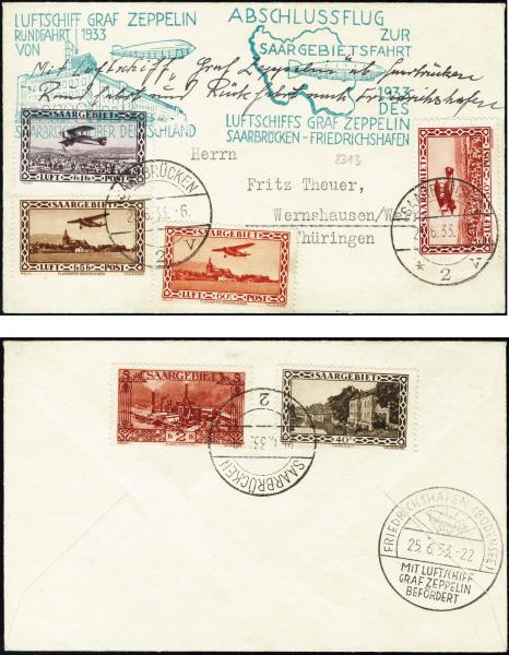 Lot 3369 - United States and Foreign Airmail Covers Foreign Zeppelin Flights -  H. R. Harmer Inc United States and Worldwide Stamps, Covers, and Collections