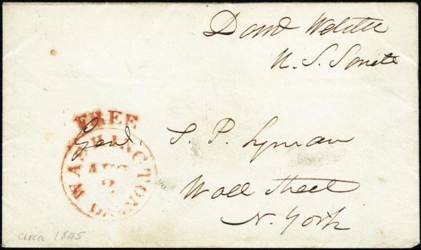 Lot 3333 - united states postal history Stampless Covers - Free Franks -  H. R. Harmer Inc United States and Worldwide Stamps, Covers, and Collections