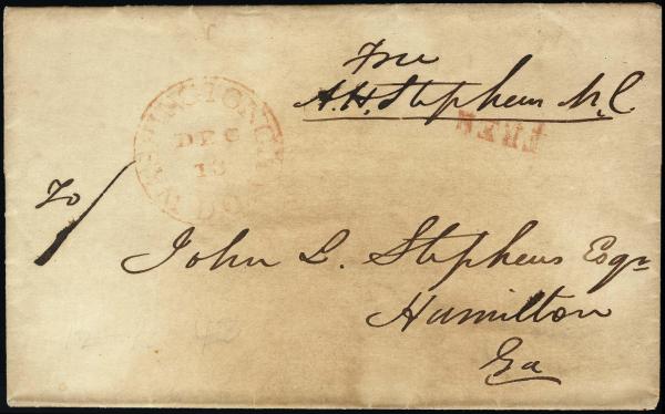 Lot 3328 - united states postal history Stampless Covers - Free Franks -  H. R. Harmer Inc United States and Worldwide Stamps, Covers, and Collections