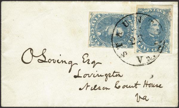 Lot 131 - Confederate States of America Postal History Confederate States General Issues - H. R. Harmer Inc January 26, 2022: “Erivan” Collection Part VI Lot 131 - Confederate States of America Postal History Confederate States General Issues - H. R. Harmer Inc January 26, 2022: “Erivan” Collection Part VI