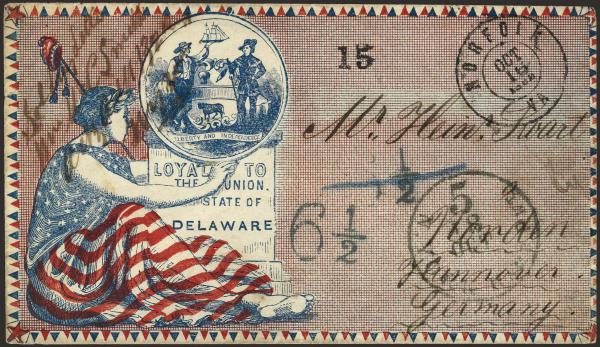Lot 85 - united states postal history Civil War Covers - Union Patriotic Covers -  H. R. Harmer Inc January 26, 2022: “Erivan” Collection Part VI
