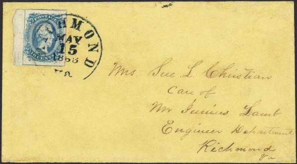 Lot 137 - Confederate States of America Postal History Confederate States General Issues - H. R. Harmer Inc January 26, 2022: “Erivan” Collection Part VI Lot 137 - Confederate States of America Postal History Confederate States General Issues - H. R. Harmer Inc January 26, 2022: “Erivan” Collection Part VI
