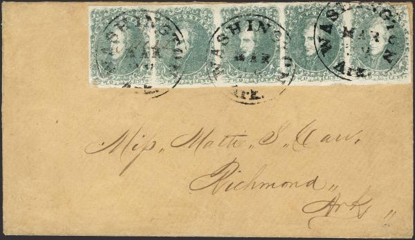 Lot 130 - Confederate States of America Postal History Confederate States General Issues - H. R. Harmer Inc January 26, 2022: “Erivan” Collection Part VI Lot 130 - Confederate States of America Postal History Confederate States General Issues - H. R. Harmer Inc January 26, 2022: “Erivan” Collection Part VI