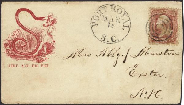 Lot 83 - united states postal history Civil War Covers - Union Patriotic Covers -  H. R. Harmer Inc January 26, 2022: “Erivan” Collection Part VI