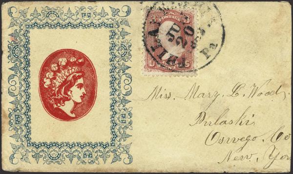 Lot 84 - united states postal history Civil War Covers - Union Patriotic Covers -  H. R. Harmer Inc January 26, 2022: “Erivan” Collection Part VI