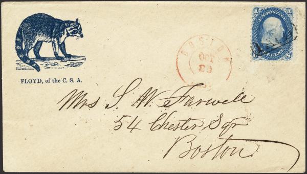 Lot 80 - united states postal history Civil War Covers - Union Patriotic Covers -  H. R. Harmer Inc January 26, 2022: “Erivan” Collection Part VI