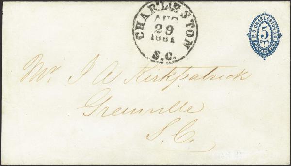 Lot 94 - Confederate States of America Postal History Confederate Postmasters Provisionals -  H. R. Harmer Inc January 26, 2022: “Erivan” Collection Part VI
